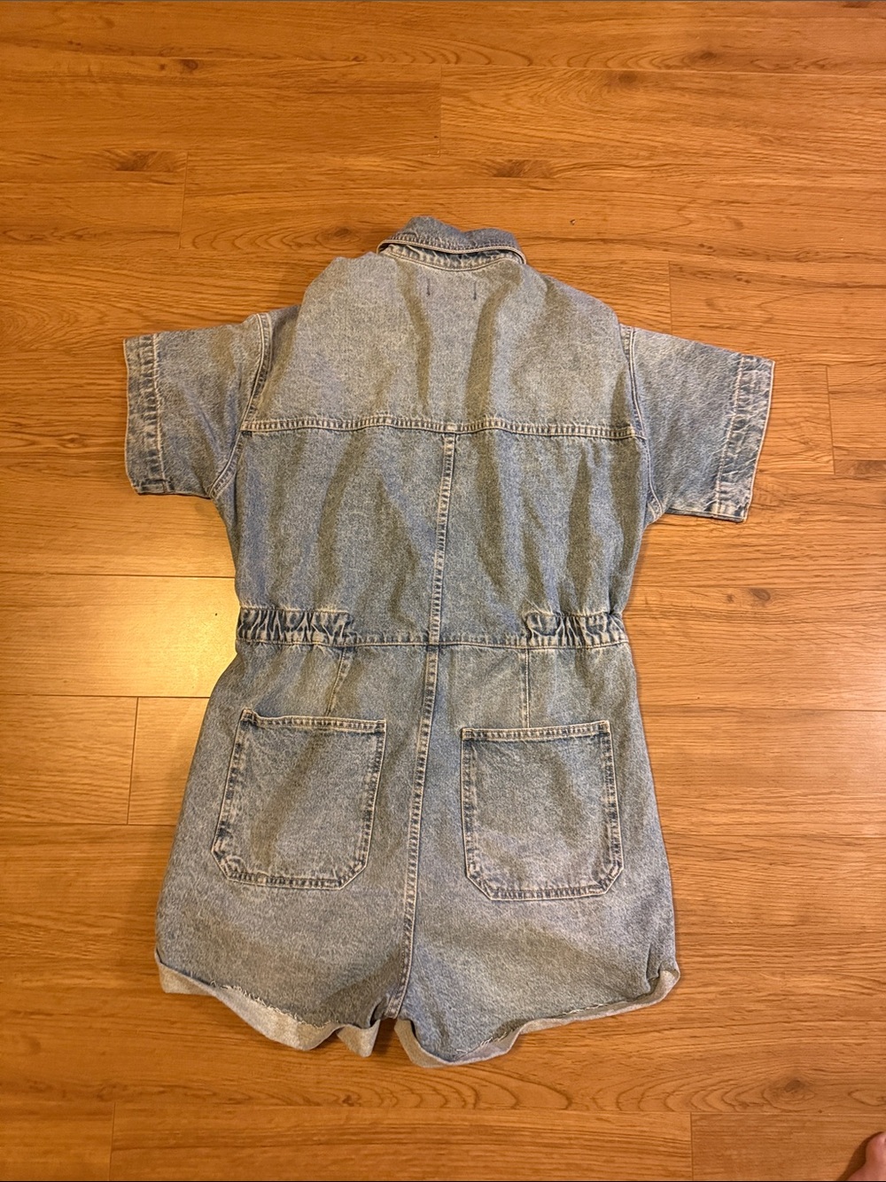 We The Free Light Blue Denim Romper Shorts - Picture 3 of 3